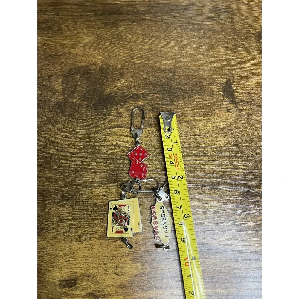 Vintage Las Vegas Keychain Casino Games Souvenir Keyring Metal